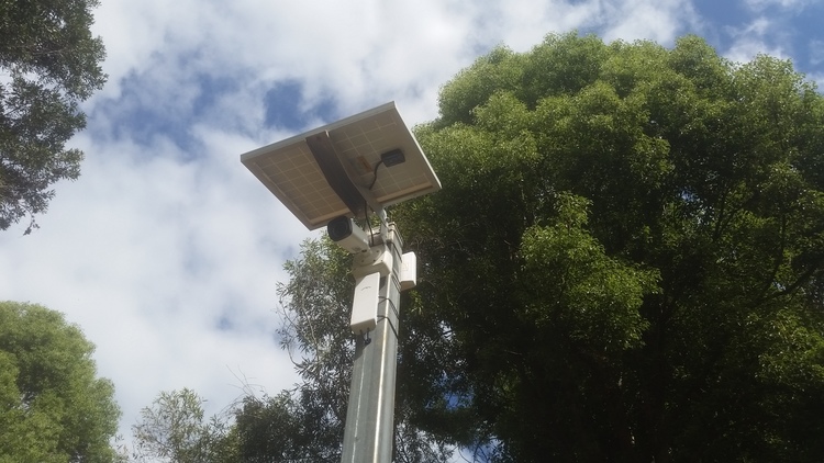 Solar Powered Fortitude Valley Security Cameras
           Wireless Station